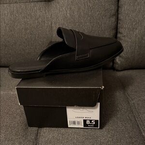 Banana Republic Black Loafer Mules